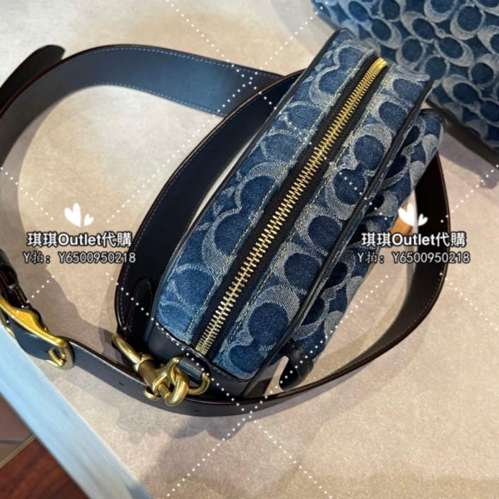 琪琪Outlet代購 Coach 蔻馳 CA076 新款Studio香布雷帆布女士相機包 單肩斜跨包 附代購憑證