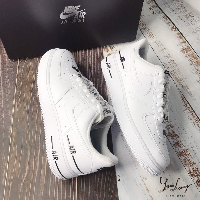 【Luxury】正品 Nike Air Force 1 '07 AF1 空軍一號 滑板鞋 黑白串標 螢光 藍白 三款