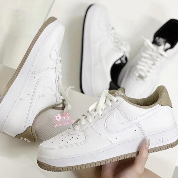 日本代購Nike Air Force 1 Low 卡其DR9867100 白黑DR9867102 AF1情侶鞋