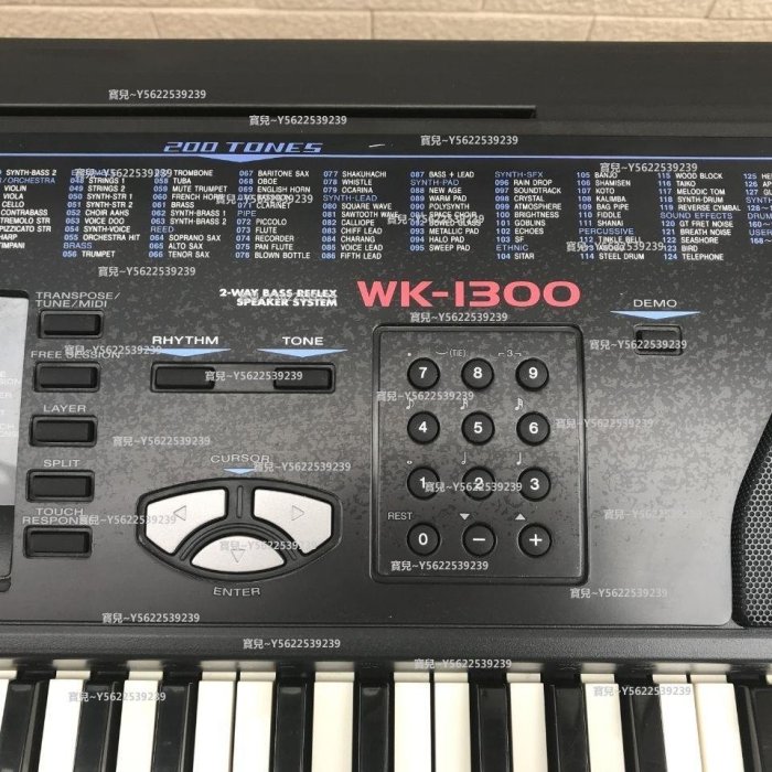 免運二手卡西歐電子琴WK1300帶滑音輪 76力度鍵 帶合成器功能 WK-~米居時尚百貨