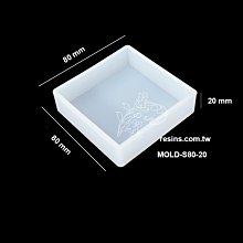 藝之塑(哈利材料)方塊模具、矽膠模具、植物包埋、壓花、情境造景 MOLD-S80-20