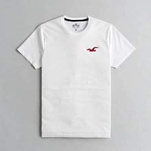 【HOLLISTER Co.】【HCO】HC男素短T左紅大鷗白 F09221007-06