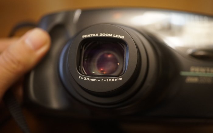 【售】PENTAX ZOOM 105 SUPER高級旅遊底片相機重複曝光附CR123A電池2顆 9成新