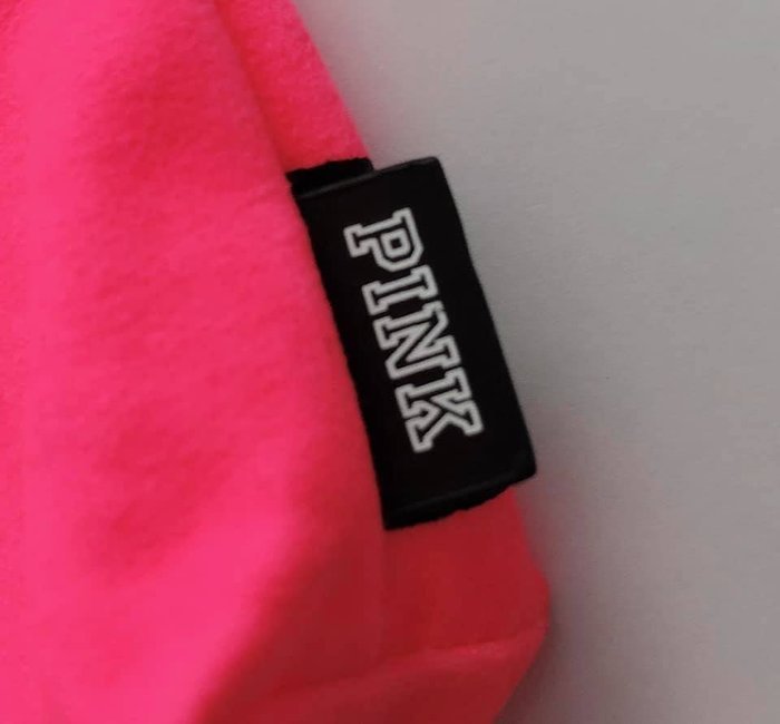【維多利亞的秘密Victoria’s Secret】PINK系列 束口袋/小物包/飾品收納包-桃紅色 ☆限量絕版品☆