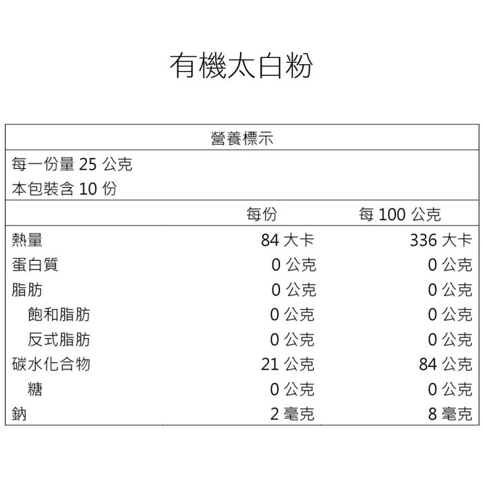 ◎亨源生機◎有機太白粉 天然 調味料 烹飪 料理 炸物 食材 健康 無添加 無漂白 全素可用..