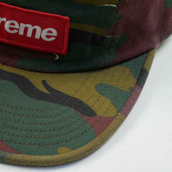 【超搶手】全新正品2018最新款 Supreme Military Camp Cap 立體貼布Box 五分割帽 迷彩紅白