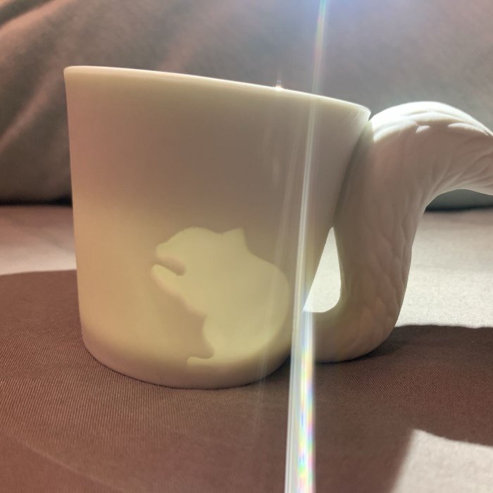 【CHENset】日本 森林 童趣 動物 變色 小兔  馬克杯 小馬 立體尾巴 蠟燭杯 松鼠 陶瓷 水杯 貓咪 咖啡杯