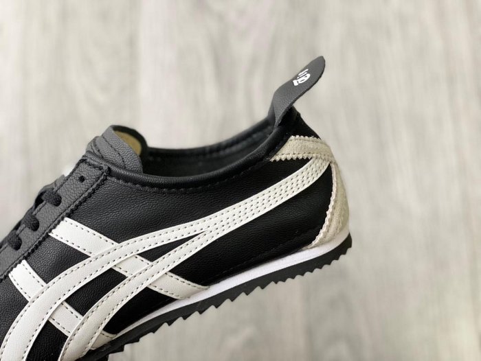 【實拍】日本製 ASICS Onitsuka Tiger 鬼塚虎 MEXICO 66 DELUXE 黑白 羊皮 復古鞋 休閒鞋