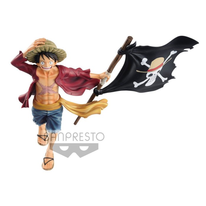 BANPRESTO 景品 海賊王 magazine Figure 魯夫 草帽團海賊旗 22cm (385755)