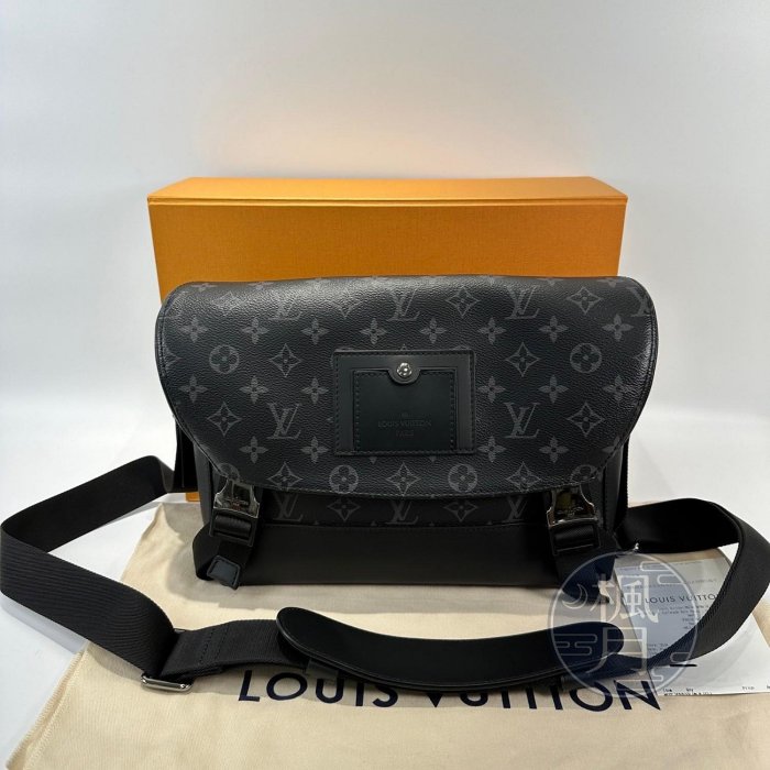 LOUIS VUITTON 路易威登 M40511 黑 原花DEFILE HOMME 郵差包 肩背包 側背包 斜背包 晶片款