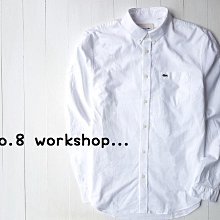 【LA男生館】【LACOSTE鱷魚LOGO貼布長袖襯衫】【LA004L1】(L)