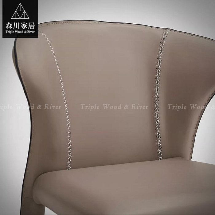 《森川家居》PRC-50RC07-現代設計雙耳彎背椅 餐椅休閒椅單椅/餐廳客廳/民宿原木