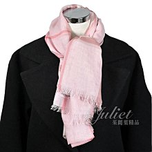 【茱麗葉精品】全新商品 BURBERRY 專櫃商品 8030512 經典格紋蠶絲羊毛混紡薄款長圍巾.粉 預購無現貨