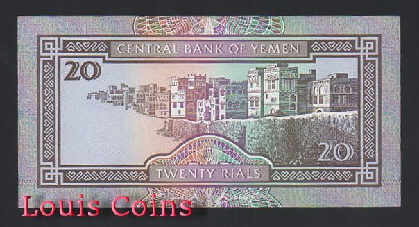 【Louis Coins】B577-YEMEN--1990葉門紙幣20 Rials