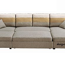 【設計私生活】馬布里10尺L型淺咖啡色可收納沙發-沙發床型(部份地區免運費)123A
