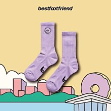 南🔥2022 11月 Best Foot Friend BFF Donuts 美式甜甜圈 紫 白 兩色 小腿襪 中筒襪