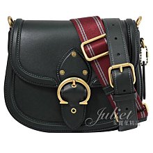 【茱麗葉精品】全新商品 COACH 專櫃商品 C3738 BEAT 新版C釦雙背帶斜背馬鞍包.深綠 現貨