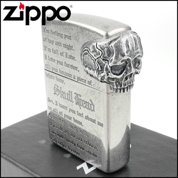 ☆哈洛德小舖☆【ZIPPO】日系~BABY SKULL METAL加工打火機(燻銀款) NO.2NI-BABYSKULL