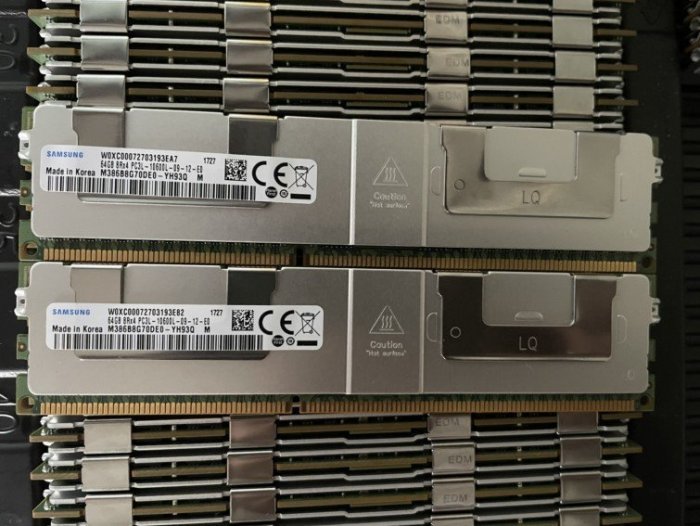 三星 原裝 64G 8RX4 10600L DDR3 64GB 1333 ECC REG伺服器記憶體