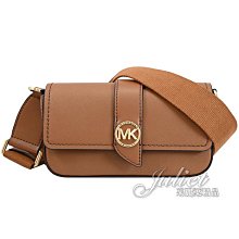 【茱麗葉精品】全新精品 MICHAEL KORS 專櫃商品 Greenwich 金屬MK翻蓋斜背小包.咖 現貨