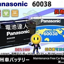 ◇中壢電池◇Panasonic 電池.國際牌電池 12V100AH 60038 BENZ BMW VOLVO AUDI