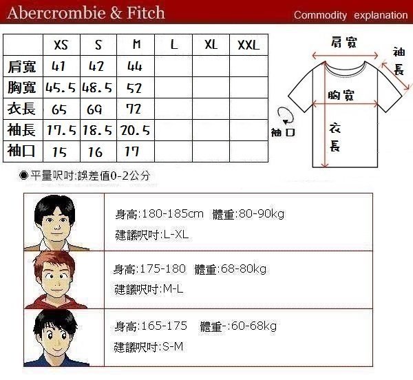 ☆【A&F男生館】☆【Abercrombie&Fitch短袖T恤】☆【AF007H4】(S)