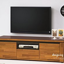 【設計私生活】潔妮絲6尺集成木色電視櫃、長櫃-含黑玻(免運費)112A