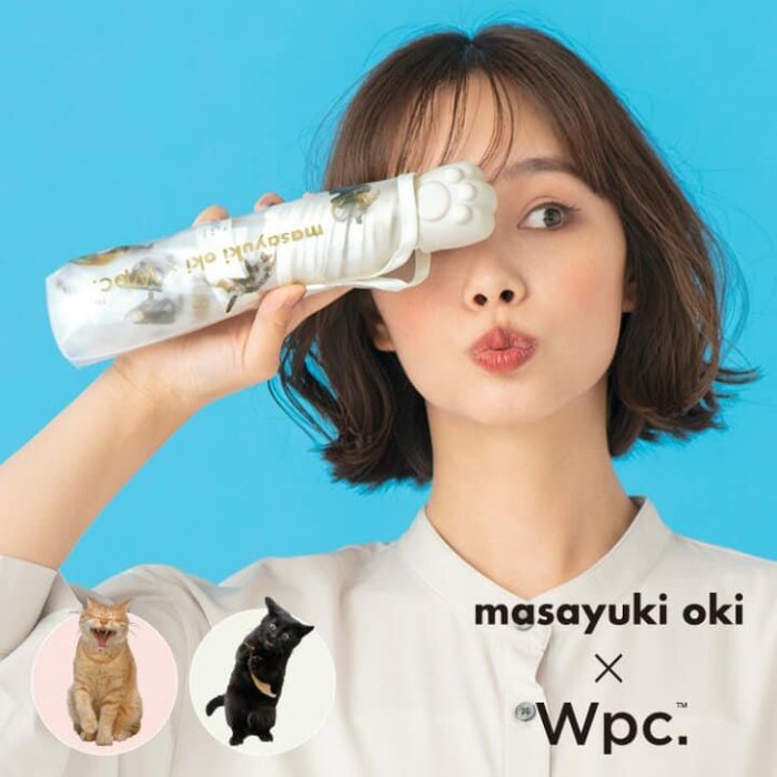 ˙ＴＯＭＡＴＯ生活雜鋪˙日本限量攝影大師masayuki oki x Wpc.雨具品牌療癒貓咪姿態肉球微透明傘折傘(預)