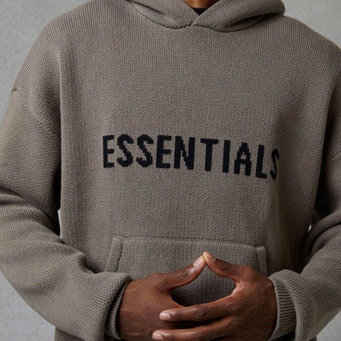 21SS FEAR OF GOD FOG ESSENTIALS Knit Hoodie 針織衫長袖連帽毛衣外套