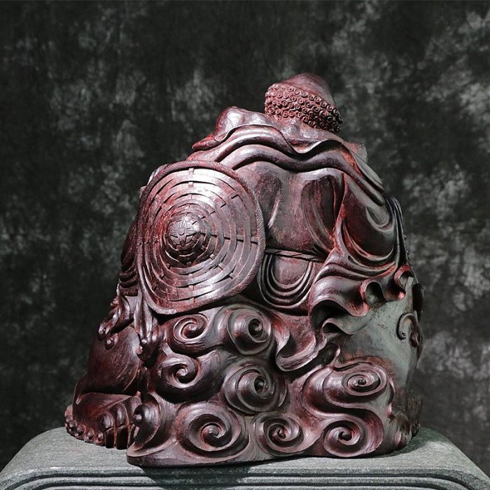 印度小葉紫檀大師作品達摩祖師紅木木雕擺件刻工藝品佛像手工收藏