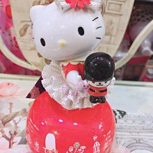 ♥小花花日本精品♥Hello Kitty紅色陶瓷擺飾裝飾布置公仔蕾絲裙KT站姿造型 另售藍色粉色11703204