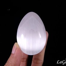 ☆寶峻水晶☆特價出清~透石膏蛋 按摩石 Selenite /冰美人/ 冰種石膏結晶, 思緒清晰, 提升智慧心靈