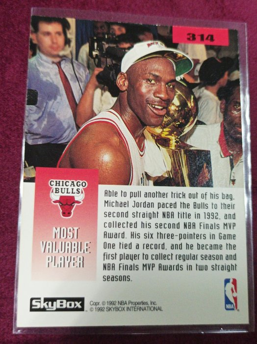 1992 Skybox NBA Finals Michael Jordan #314