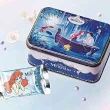 ArielWish日本東京迪士尼聯名TOKYO BANANA小美人魚鐵罐+湯叉組-售最後一組絕版空盒，不含食品