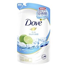 【JPGO】日本製 Dove 多芬 保濕沐浴乳 夏季數量限定 補充包 360g~涼爽薄荷#085