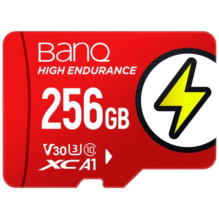 【官方正版】banq 256g內存卡U3/4K高速儀&監控專用tf卡256g C10手機平板通用Micro SD存儲卡V30滿額免運