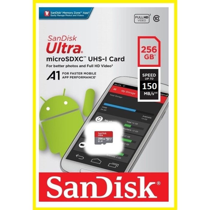 Switch NS 周邊 SanDisk 256GB 256G 記憶卡 Micro SD 台灣原廠公司貨【台中大眾電玩】