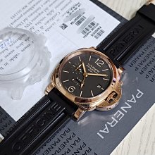 【個人藏錶】 PANERAI 沛納海 PAM576 18K紅金材質 8日動能顯示 GMT 日夜 44mm 2015全套 台南二手錶 pam233