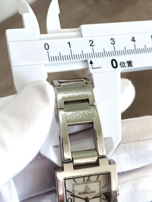 Ederluo 珍珠母貝錶盤 古董錶 日期顯示 絕版 Water Resistant 生活防水 可正常使用 女石英錶-手圍17公分