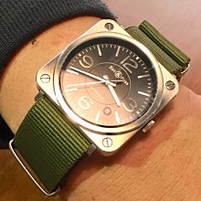 【錶帶家】24mm 直身尼龍錶帶帆布錶帶代用 Bell & Ross  Nato 軍事風另有18mm 20mm 22mm