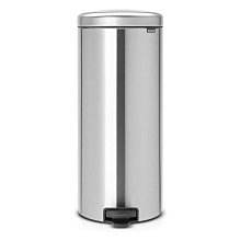 【易油網】BRABANTIA PEDAL BIN NEWICO 霧面鋼 時尚腳踏式垃圾桶 30L #114380