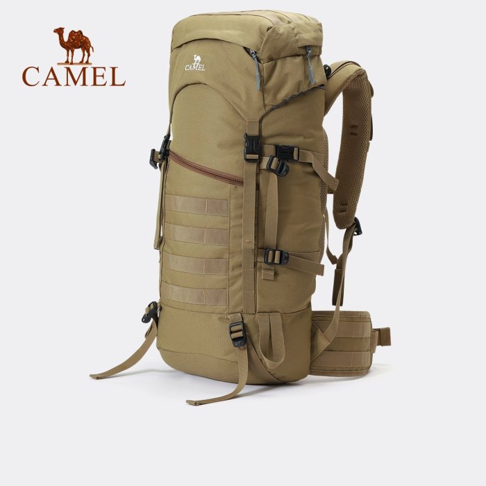 現貨 旅行背包駱駝50L大容量登山包戶外徒步雙肩包男女輕便背包爬山旅游旅行包