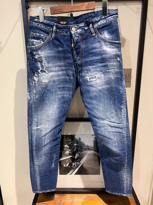 現貨【DSQUARED 2】2020春夏 水洗破壞黃漆CLASSIC KENNY TWIST牛仔褲 *50%OFF*