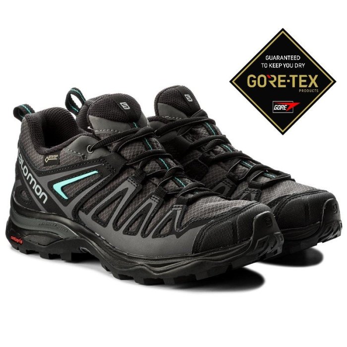 =CodE= SALOMON X ULTRA 3 PRIME GTX 防水登山野跑鞋(黑灰綠) 402462 索羅門 女