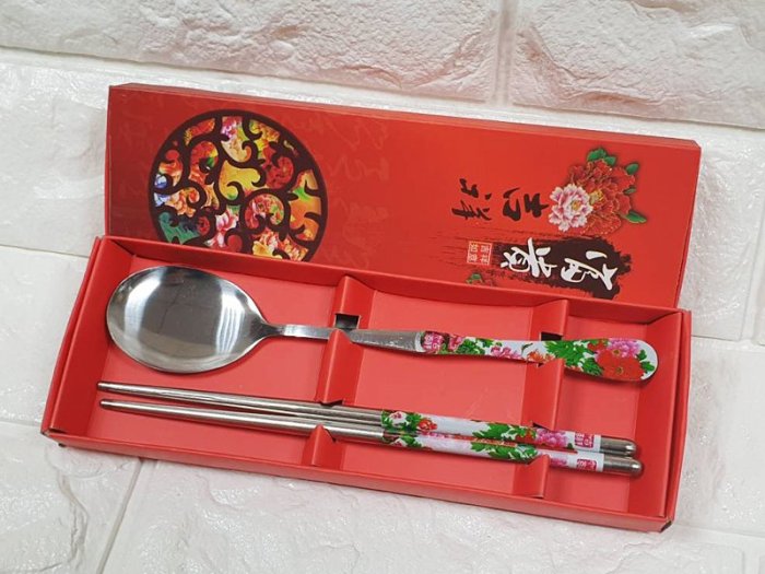 樂芙 新年贈品 中國風餐具禮盒 ＊ 婚禮小物 情人禮 不鏽鋼 餐具 筷子 社團禮品 環保餐具 西餐 中秋晚會 贈品