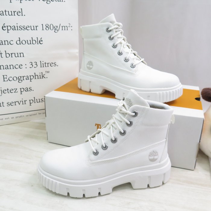 Timberland GREYFIELD FABRIC BT WHI 女款低筒靴 A2JFQ 白【iSport愛運動】