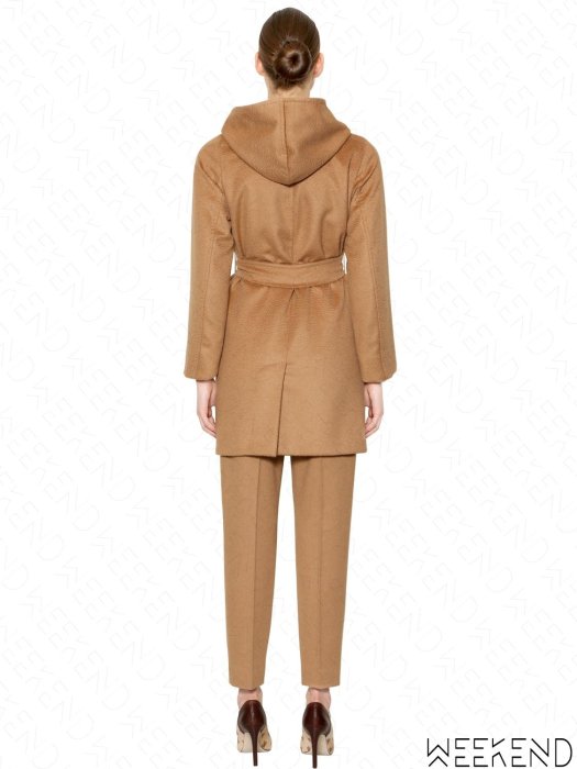 【WEEKEND】 MAX MARA Rialto 連帽 駝絨 外套 大衣 駝色