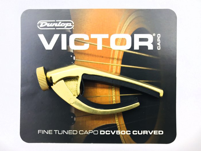 【老羊樂器店】Dunlop VICTOR CAPO DCV-50C 手鎖式移調夾 金色