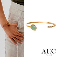 AEC PARIS 巴黎品牌 白鑽東菱玉手環 可調式簡約金手環 BANGLE BOLINA