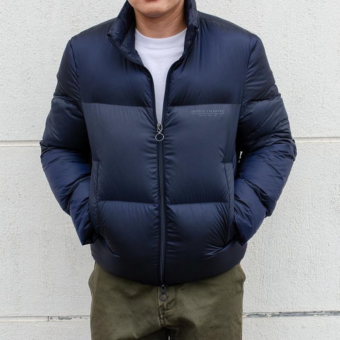 美國Armani Exchange 阿瑪尼AX男冬加厚羽絨服外套夾克鴨絨面包服